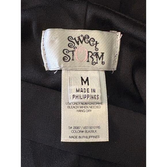 SWEET STORM Little Black Dress Costume Witch Halloween Fairy Goth Medium - Picture 7 of 7